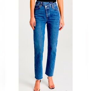 AGOLDE crisscross high rise straight leg denim size 25